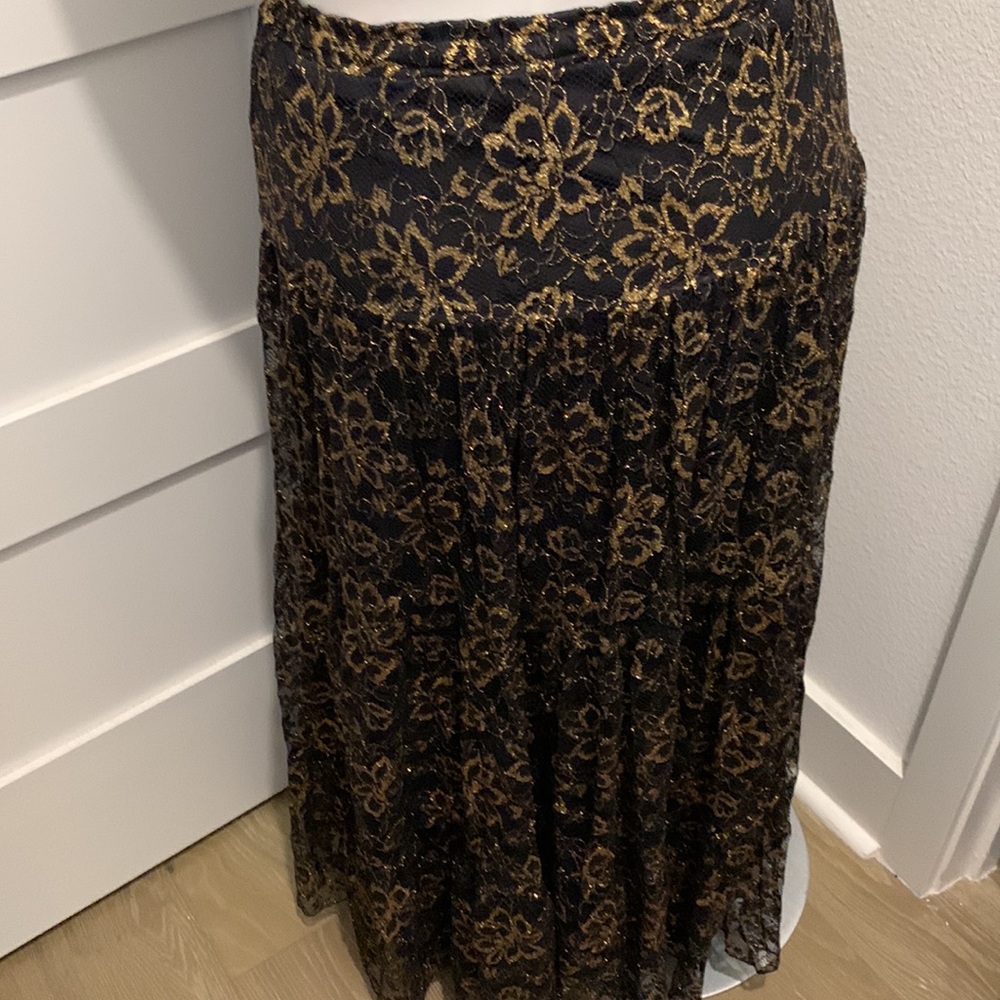 NWT CDC Rampage Maxi Skirt with Lace-Like Overlay Size M